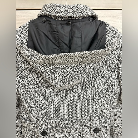 Gallery New York Belted Tweed Coat with Hood - Size L - Picture 5 of 10